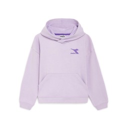 Diadora JB Hoodie Gloss Felpa Cappuccio Bimba Bambina