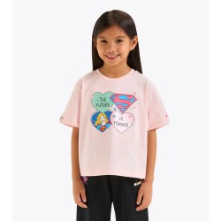 Diadora JU T.Shirt ss SUPERGIRL Maglia Bambina Bimba Mezza Manica Corta