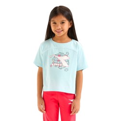 Diadora T- Shirt Puzzles Junior Ragazza Bambina Bimba Mezza Manica