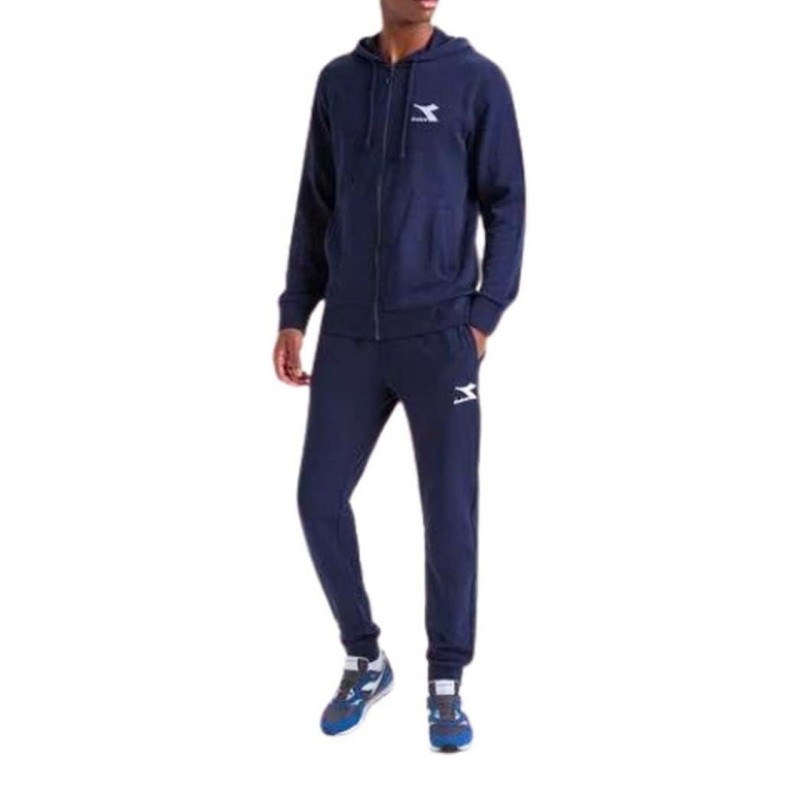 Diadora Traksuit Cotone Garzato Tuta Zip Intera Cappuccio Uomo Ragazzo