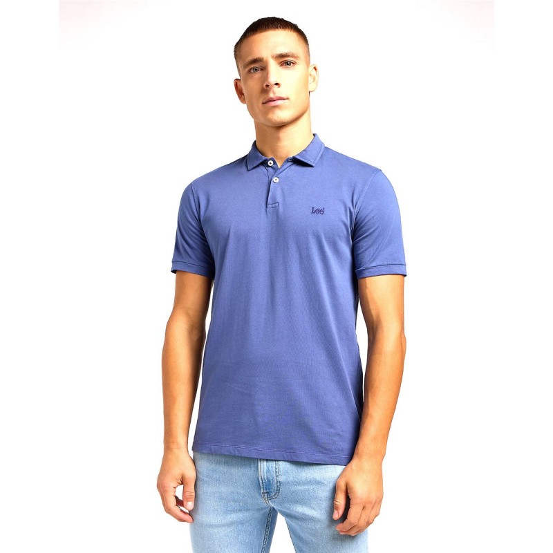 LEE JERSEY POLO UOMO RAGAZZO MEZZA MANICA CORTA TRE BOTTONI