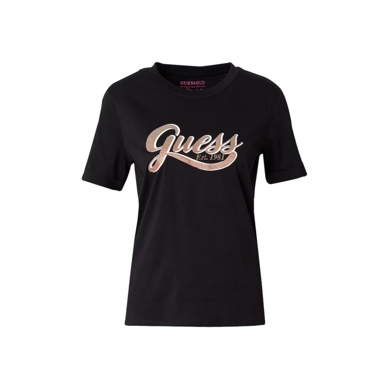 Guess T-Shirt Donna Ragazza Mezza Manica Corta Giro Collo