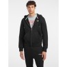 Guess Felpa Zip Intera Cappuccio Uomo Ragazzo Logo Nera