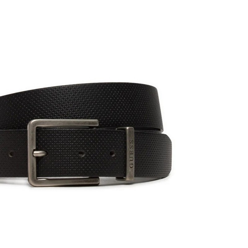 Guess Cintura Textured Belt Uomo Ragazzo Nera