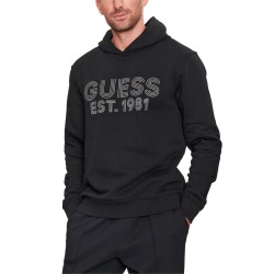 Guess Beau Felpa Cappuccio Uomo Ragazzo Nera