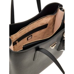 GUESS BORSA DONNA SHOPPER MERIDIAN TRIANGOLO LOGO NERO