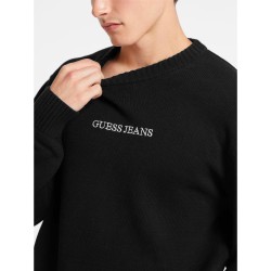 GUESS GJ LS Maglia Girocollo Uomo Ragazzo Logo Maglione Cotone