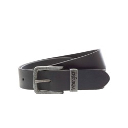 Wrangler Metal Loop Cintura Uomo Ragazzo Pelle Nera