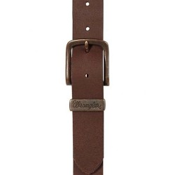 Wrangler Metal Loop Cintura Uomo Ragazzo Marrone Pelle