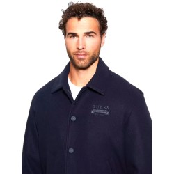 GUESS Melton Bomber Giubbino Uomo Ragazzo Blu