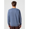 Wrangler Sign off Crew Felpa Girocollo Uomo Ragazzo Blu