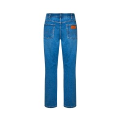 Wrangler Jeans Larston Rustic Slim Denim Uomo Ragazzo Blu