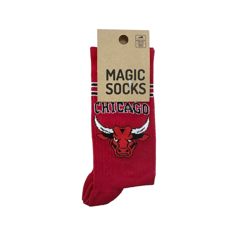 MAGIC SOCKS Calze in spugna unisex tg. unica stampa CHICAGO