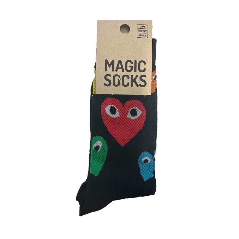 MAGIC SOCKS Calze in spugna unisex tg. unica stampa CUORE