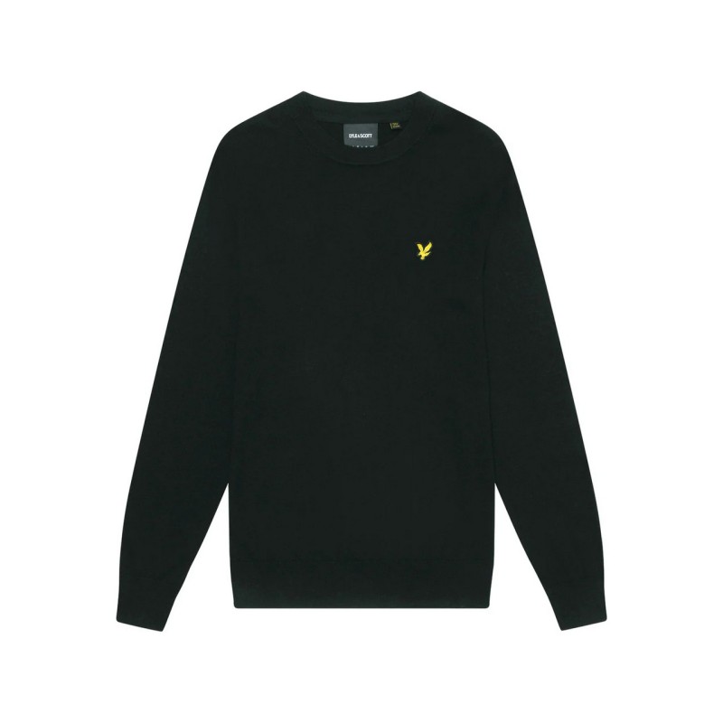 LYLE & SCOTT Maglia Girocollo Uomo Ragazzo Over nero