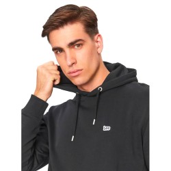 Lee Plain hoodie Felpa Cappuccio Uomo Ragazzo Nera