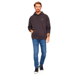 Lee Core loose logo hoodie Felpa Cappuccio Uomo Ragazzo Nero