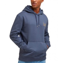 Lee Core hoodie dusty Felpa Cappuccio Uomo Ragazzo Blu