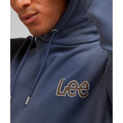 Lee Core hoodie dusty Felpa Cappuccio Uomo Ragazzo Blu