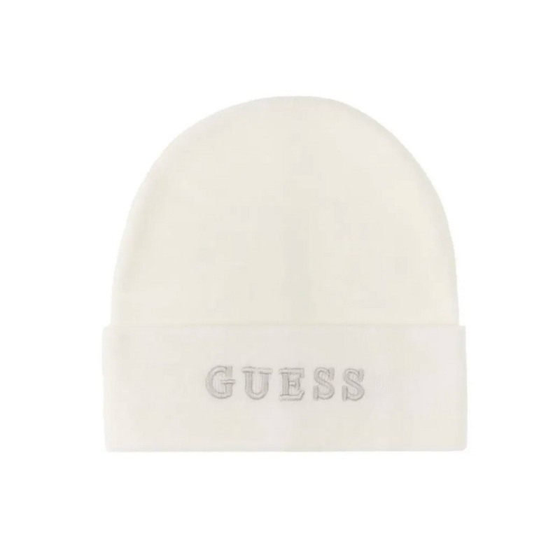 Guess Cappello Beanie Donna Ragazza Bianco