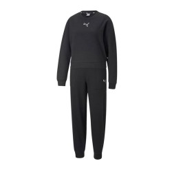 Puma Lougewear Suit Tuta Girocollo Donna Ragazza Nera