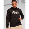 Puma Ess Logo Lab Hoodie Felpa Cappuccio Uomo Ragazzo Nera