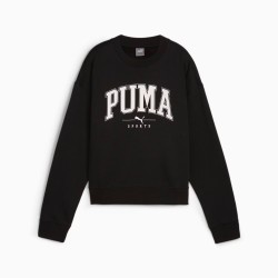 Puma Squad Crew Felpa Girocollo Donna Ragazza Nera