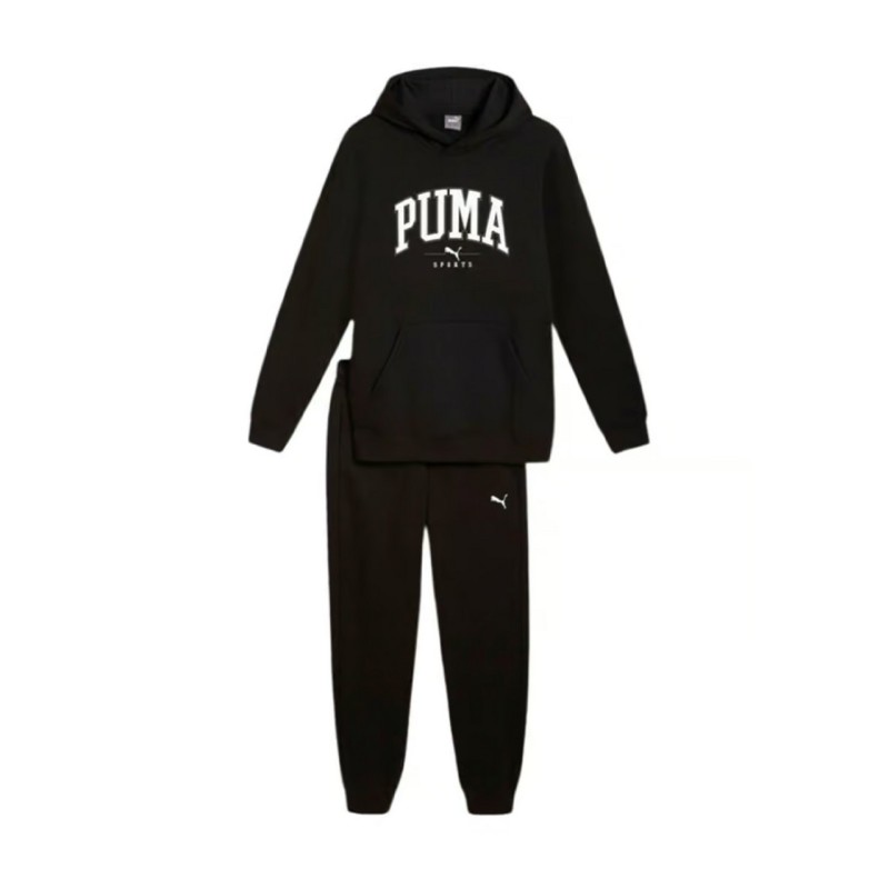 Puma Squad Hooded Suit Tuta Cappuccio Uomo Ragazzo Nera