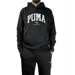 Puma Squad Hooded Suit Tuta Cappuccio Uomo Ragazzo Nera