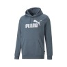 Puma Ess+ Big Logo Hoodie Felpa Cappuccio Uomo Ragazzo denim