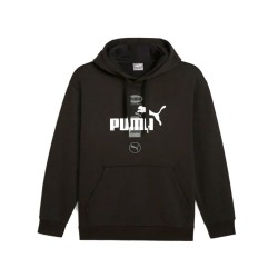 Puma Power Graphic Hoodie Felpa Cappuccio Uomo Ragazzo Nera