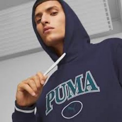 Puma Squad Hoodie FL Felpa Cappuccio Uomo Ragazzo Blu