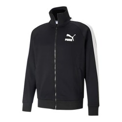 Puma Iconic T7 tRACK Felpa Zip Intera Uomo Ragazzo Nera