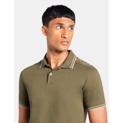 Guess Polo Uomo 3 Bottoni logo Maglia Uomo Ragazzo Verde