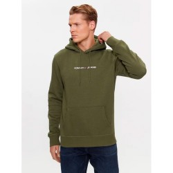 Tommy Hilfiger Felpa Cappuccio Uomo Ragazzo Verde