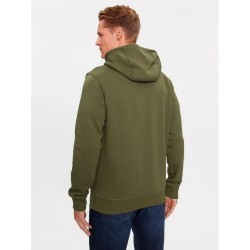 Tommy Hilfiger Felpa Cappuccio Uomo Ragazzo Verde