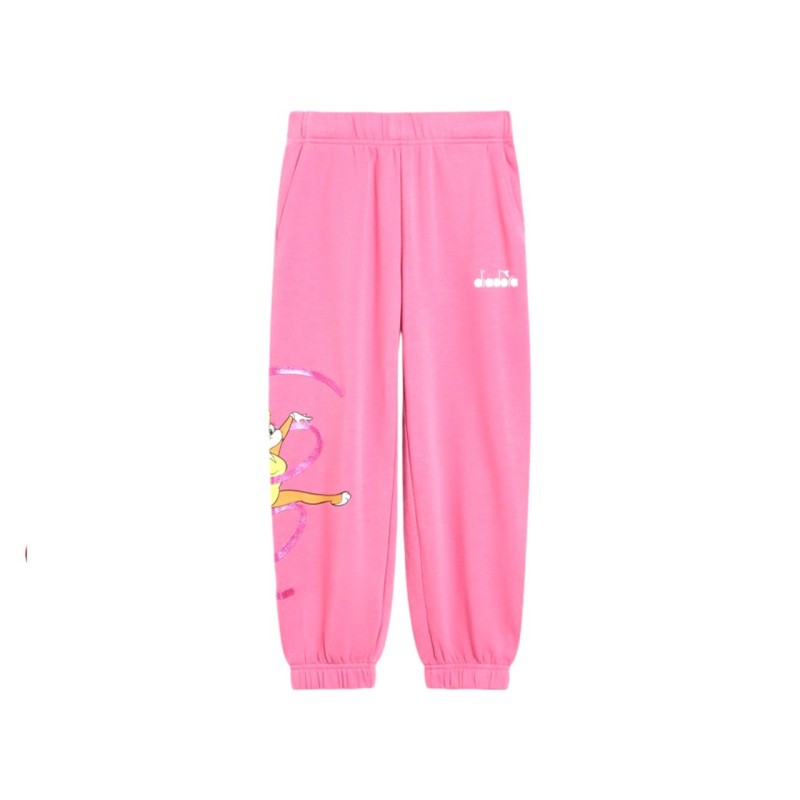 DIADORA Ju Jogger Pantalone Tuta Bimba Bambina Rosa