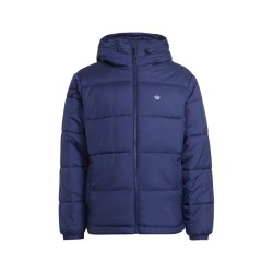 Adidas Pad Hooded Puff Giubbotto Piumino Cappuccio Uomo Ragazzo Blu