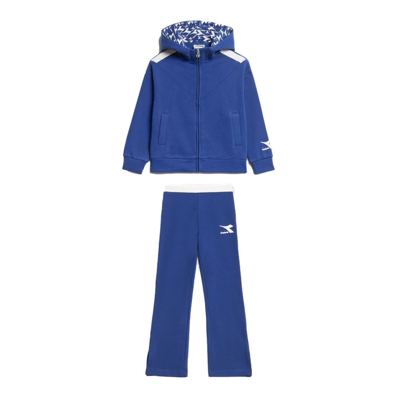 Diadora Tracksuit Twinkle Tuta Completa Cappuccio Zip Intera Bimba Ragazza Sportiva Ginnastica Cotone