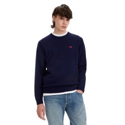 LEVI'S Original Hm Sweater Maglione Girocollo Uomo Ragazzo Blu