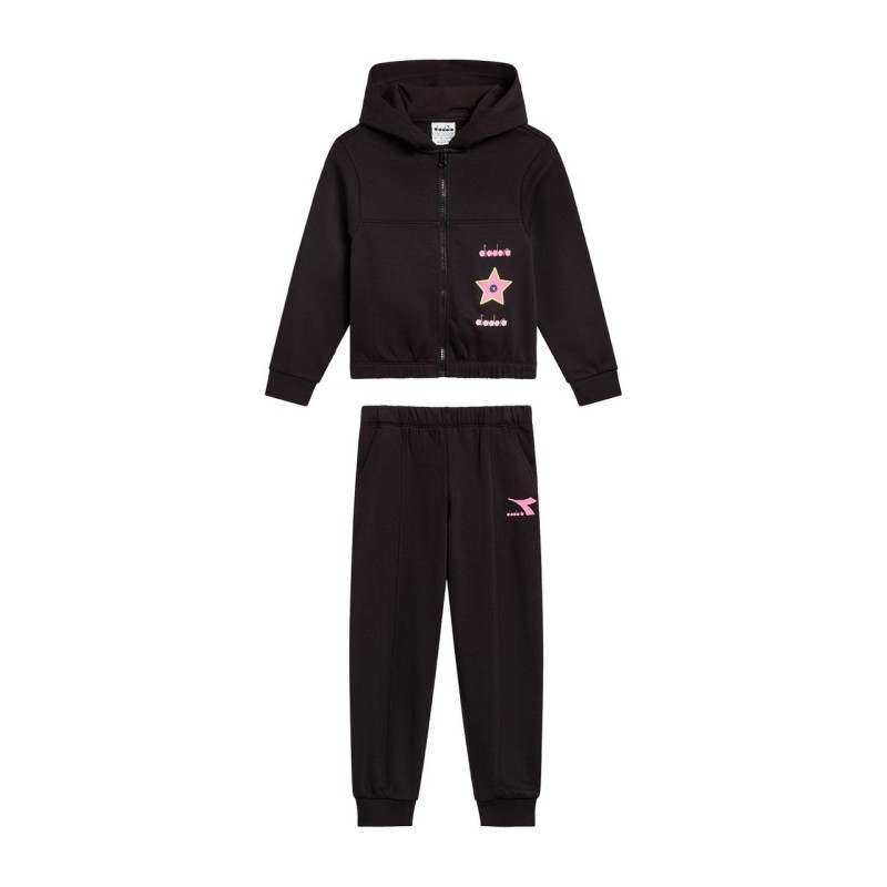 Diadora Tracksuit Tuta Zip Intera Cappuccio Felpata Bambina Ragazza