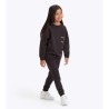 Diadora Tracksuit Tuta Girocollo Felpata Bambina Ragazza Nera