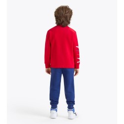 Diadora Tracksuit Tuta Zip Intera Felpata Bambino Ragazzo Rosso