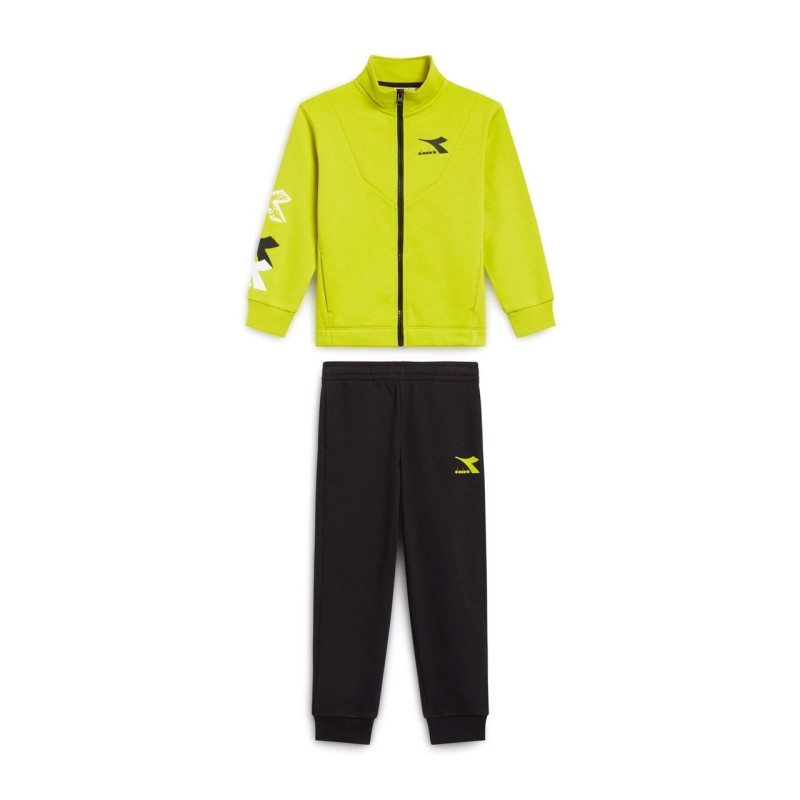 Diadora Tracksuit Tuta Zip Intera Felpata Bambino Ragazzo Verde