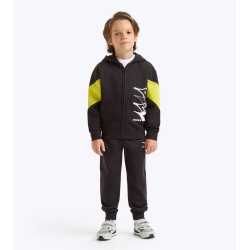 Diadora Tracksuit Tuta Zip Intera Cappuccio Felpata Ragazzo Bambino