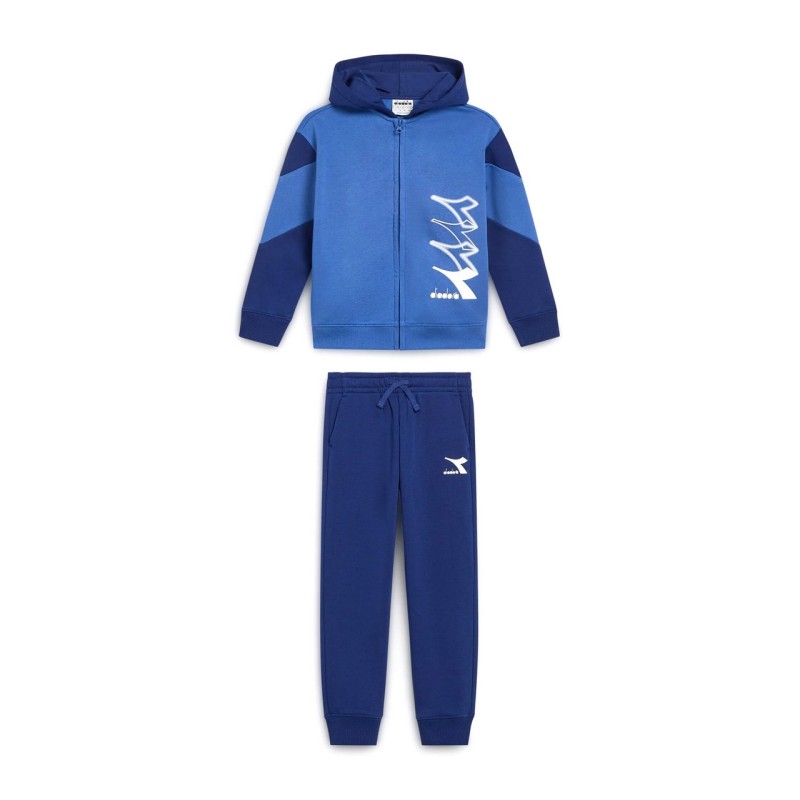 Diadora Tracksuit Tuta Zip Intera Cappuccio Felpata Ragazzo Bambino