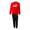 Puma No1 Logo Sweat Suit Tuta Girocollo Bambino Ragazzo Rosso