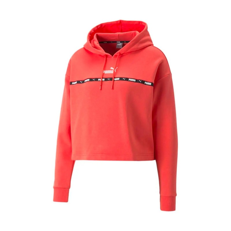 Puma Power Tape Hoodie Felpa Cappuccio Donna Ragazza