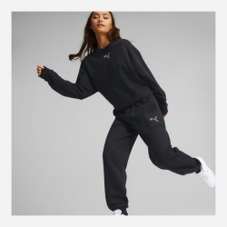 Puma Loungewear Suit Fl G Tuta Girocollo Bambina Ragazza Nera