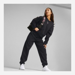 Puma Loungewear Suit Fl G Tuta Girocollo Bambina Ragazza Nera